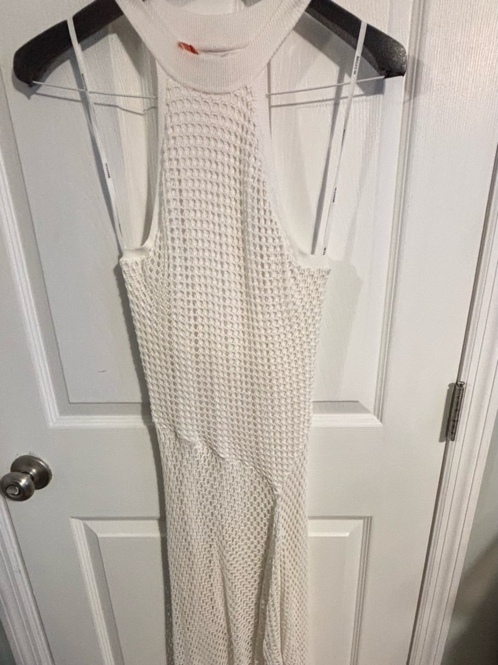 😍Bailey 44 Cream Crochet Halter Maxi Dress Size small